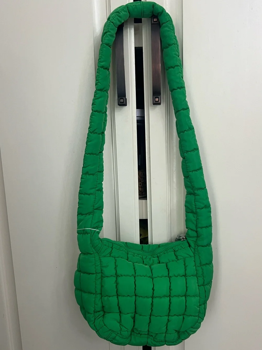 Free People Emerald Quilted Shoulder Bag with Braided Strap